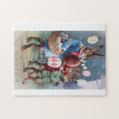Puzzle magnifique de défilé de lapin de Pâques (Horizontal)