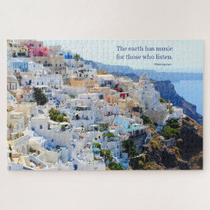 Puzzle Magnifique Grèce colorée avec Citation Jigsaw Puzz