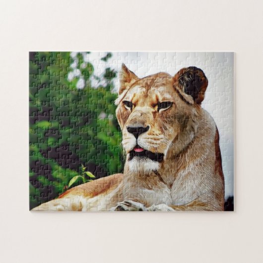 Puzzle Magnifique Lioness Digital Peinture (Horizontal)