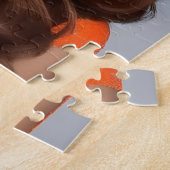 Puzzle Magnifique longue femme haïe dans Orange Jigsaw Pu (Côté)