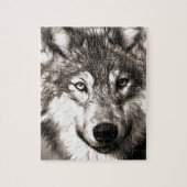 Puzzle Magnifique loup visage photo accessoires d'impress (Vertical)