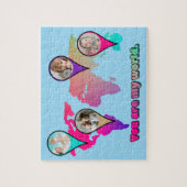 Puzzle Magnifique Multicolor World Map Photo Collage (Vertical)