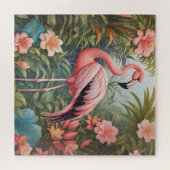 Puzzle Magnifique oiseau de Flamant rose rose tropical (Horizontal)