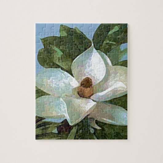 Puzzle Magnolia en fleurs blanches (Vertical)