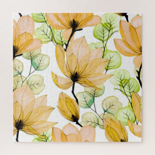 Puzzle Magnolia Eucalyptus : Aquarelle Impression transpa