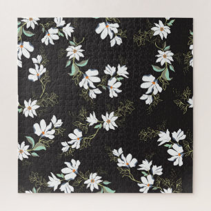 Puzzle Magnolia floral brillant Motif sans joint