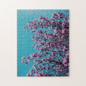 Puzzle Magnolia rose Fleurs Ciel Bleu Peinture Photo (Vertical)