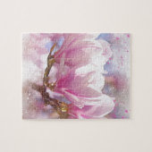 Puzzle Magnolia rose-pourpre en floraison - Fleur de prin (Horizontal)