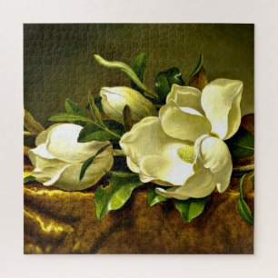 Puzzle Magnolias sur le tissu en velours or