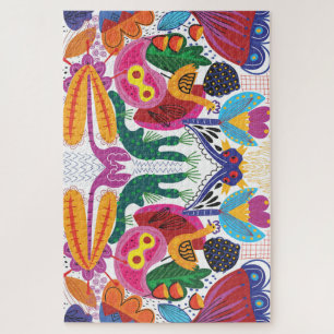 Puzzle Main colorée dessinée Floral & Plante