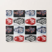 Puzzle Main Coon Art Collage Tendances funky (Horizontal)