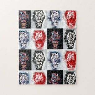 Puzzle Main Coon Art Collage Tendances funky