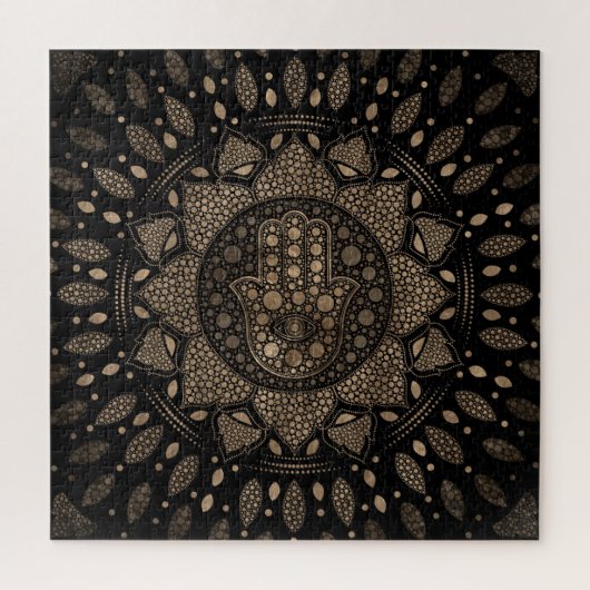 Puzzle Main de Hamsa à Fatima à Lotus mandala (Vertical)