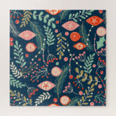 Puzzle Main de Noël Vintage dessinée sans couture (Horizontal)