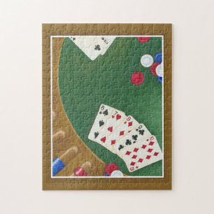 Puzzle Main de poker de gain six à Dix