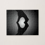 Puzzle main faisant le coeur de signe (Horizontal)