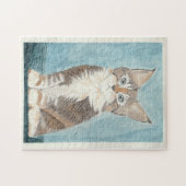 Puzzle Maine Coon Kitten Peinture d'aquarelle originale (Horizontal)