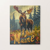 Puzzle Maine Moose Vintage (Vertical)