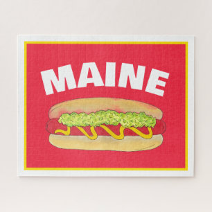 Puzzle Maine Red Snapper Hotdog Portland ME Food Cookout
