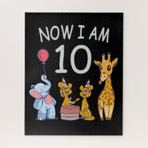 Puzzle Maintenant j'ai 10 ans 10ème anniversaire au Zoo