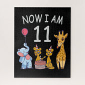 Puzzle Maintenant j'ai 11 ans 11e anniversaire au zoo (Vertical)