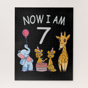 Puzzle Maintenant j'ai 7 ans 7ème anniversaire au Zoo