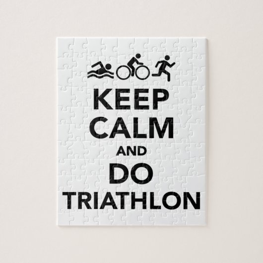 Puzzle Maintenez calme et faites le triathlon (Vertical)