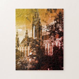 Puzzle Mairie de Rathaus Vienne Autriche vintage