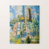 Puzzle Maison au bord du lac avec bateau (Vertical)