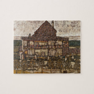 Puzzle Maison avec un toit de bardeaux par Egon Schiele