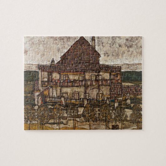 Puzzle Maison avec un toit de bardeaux par Egon Schiele (Horizontal)