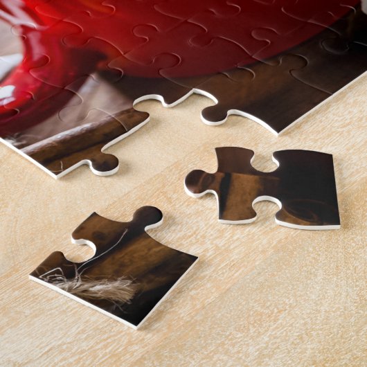 Puzzle Maison Blanche Lumières de Noël Complexe Jigsaw Pu (Côté)