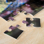 Puzzle Maison de bois à fleurs roses (Côté)