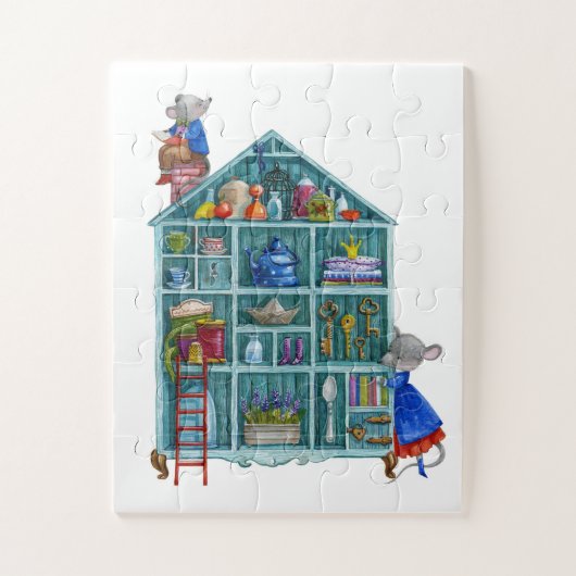 Puzzle Maison de deux petites souris mignonnes (Vertical)