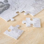 Puzzle Maison de la ferme Red Barne des neiges d'hiver (Côté)