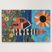 Puzzle Maison de lumière florale capricieuse (Horizontal)
