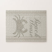 Puzzle Maison de plage crabe rivage côtier vintage (Horizontal)