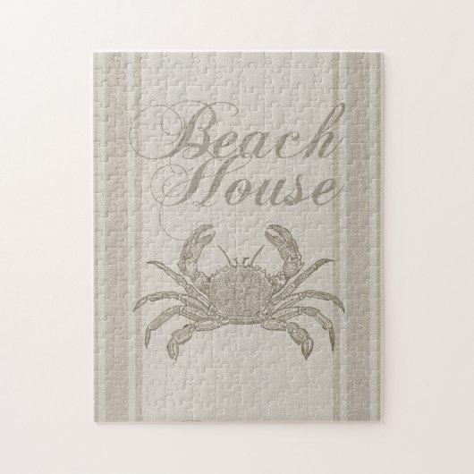 Puzzle Maison de plage crabe rivage côtier vintage (Vertical)