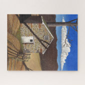 Puzzle Maison de printemps coloniale en pierre (Horizontal)