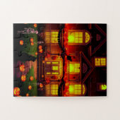 Puzzle Maison effrayante la nuit d'Halloween (Horizontal)