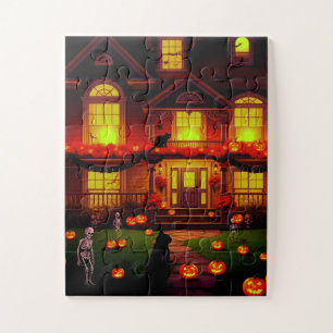 Puzzle Maison effrayante la nuit d'Halloween