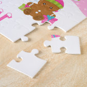 Puzzle Maison en pain d'épice de Noël rose vif (Côté)