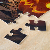 Puzzle Maison hantée, Chat-chat noir, Jack-o-lanternes (Côté)