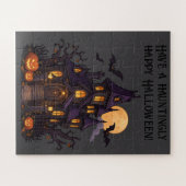 Puzzle Maison hantée – Conception d'Halloween 🎃 (Horizontal)