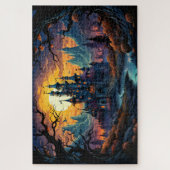 Puzzle Maison hantée déplaisante | Bonne Halloween (Vertical)