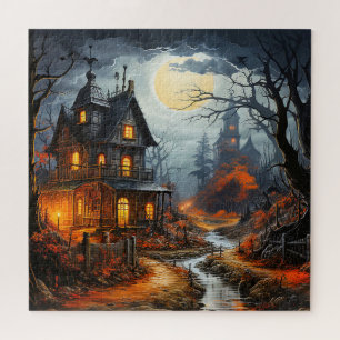 Puzzle Maison hantée d'Halloween éffrayant
