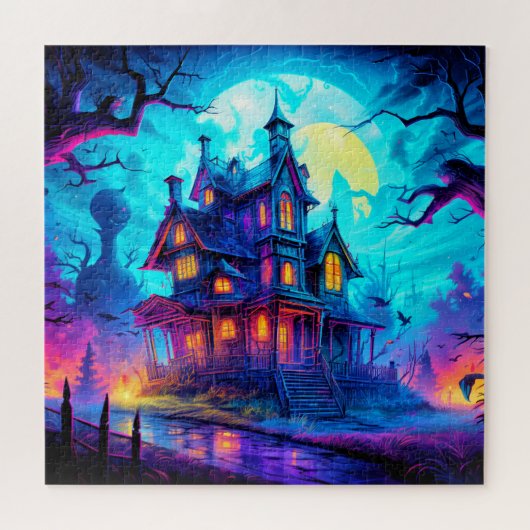 Puzzle Maison hantée illuminée (Horizontal)
