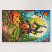 Puzzle Maison hantée | Joyeux Halloween (Horizontal)