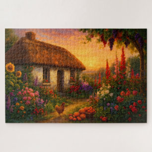Puzzle Maison Irlandaise De L'ère Victorienne & Jardin Au