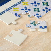 Puzzle Maison portugaise de Lisbonne avec tuiles et oisea (Côté)